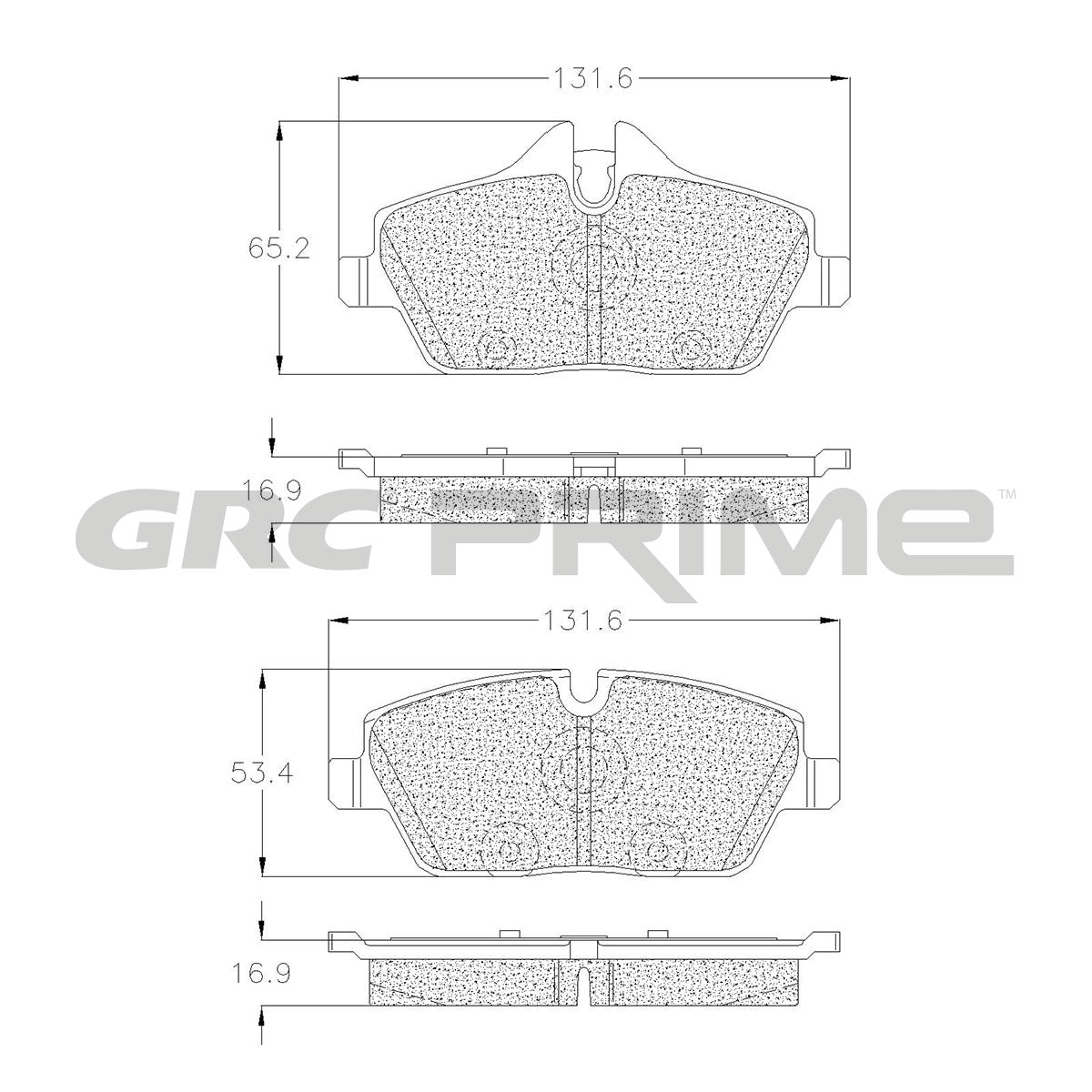 GPRD1308 - BALATAS SEMIMETALICAS DELANTERAS PARA MINI COOPER BASE 1.6L 2007-2009