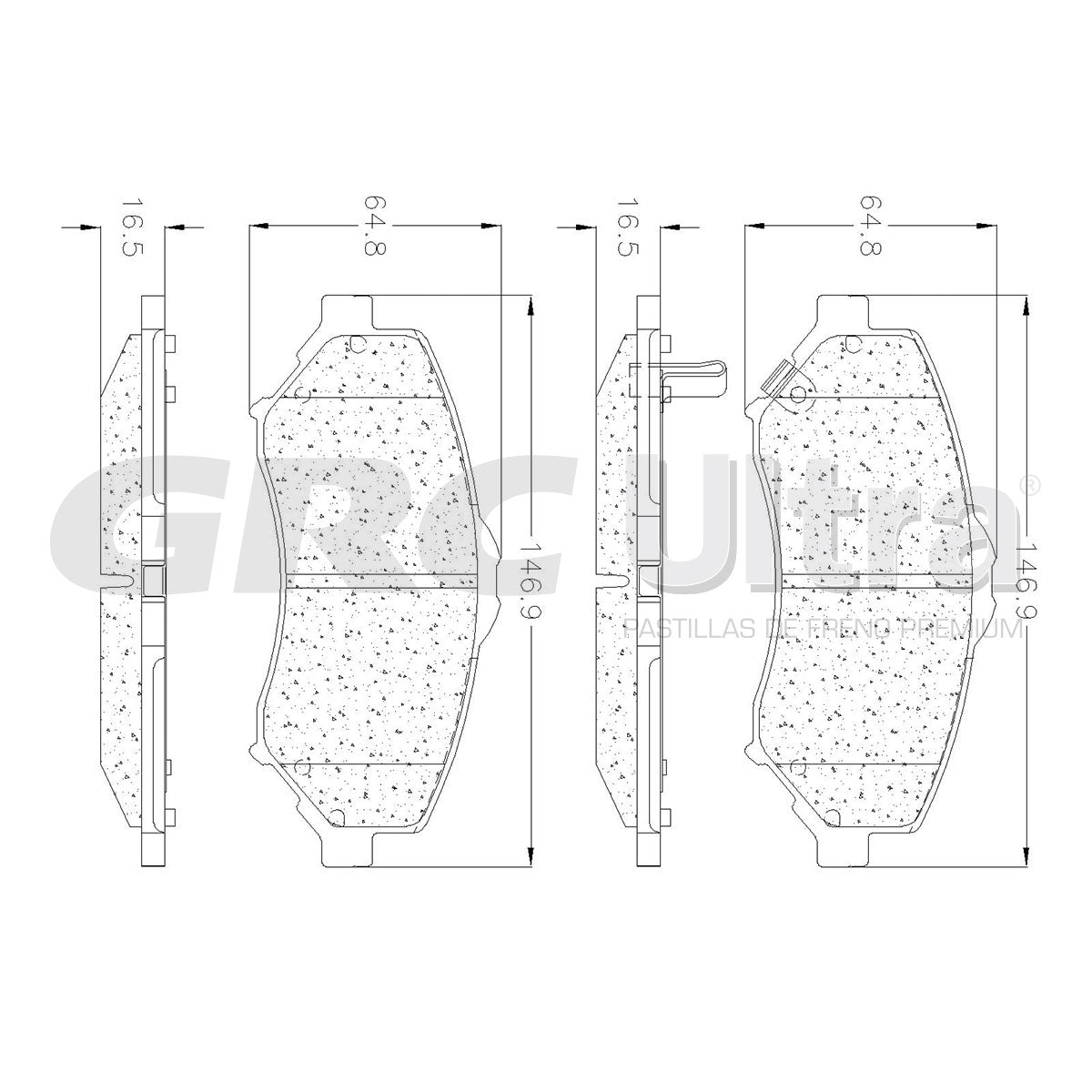 GCD1327 - BALATAS CERAMICAS DELANTERAS PARA CHRYSLER TOWN & COUNTRY 2008-2011