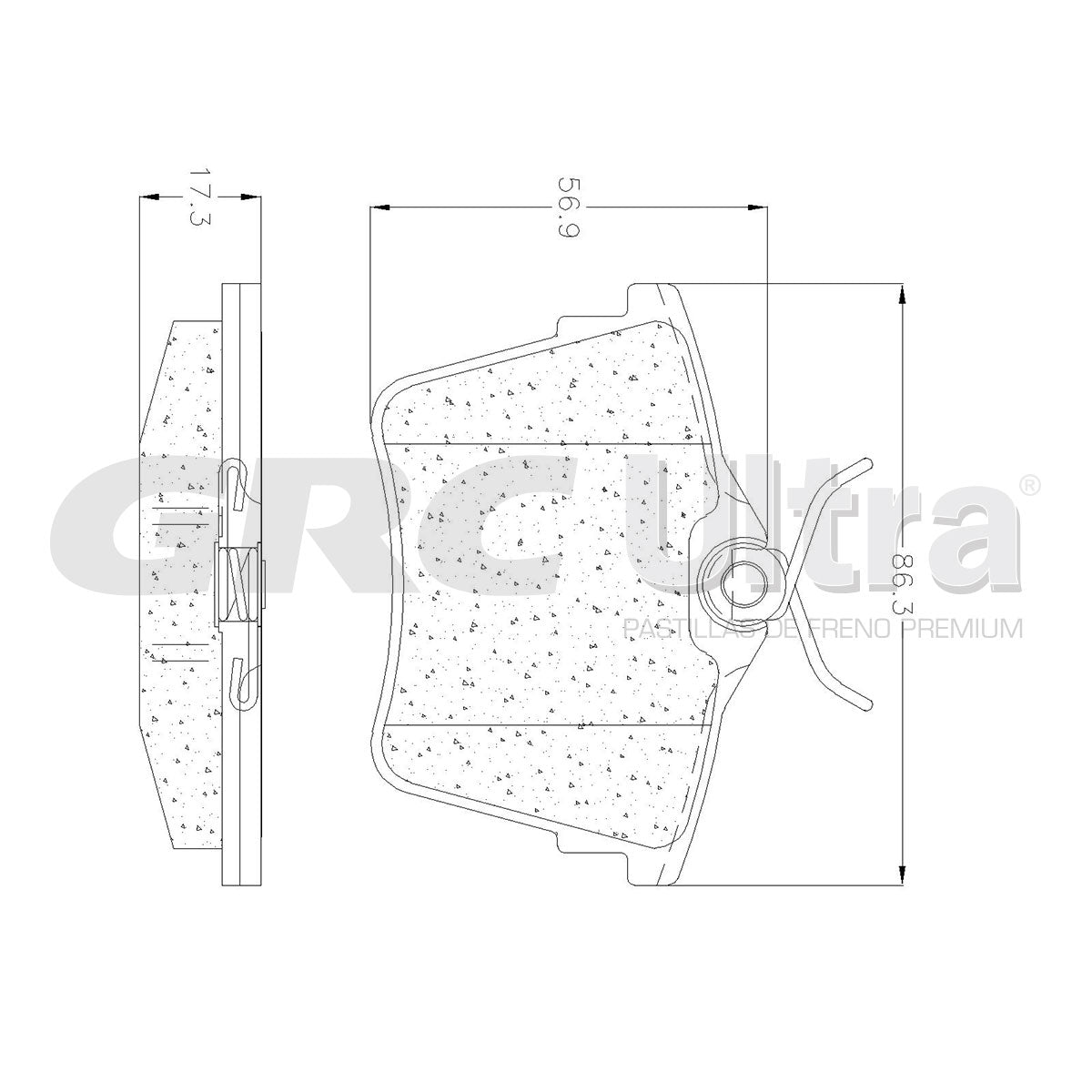 GCD1486 - BALATAS CERAMICAS TRASERAS PARA PEUGEOT 407 2006-2008