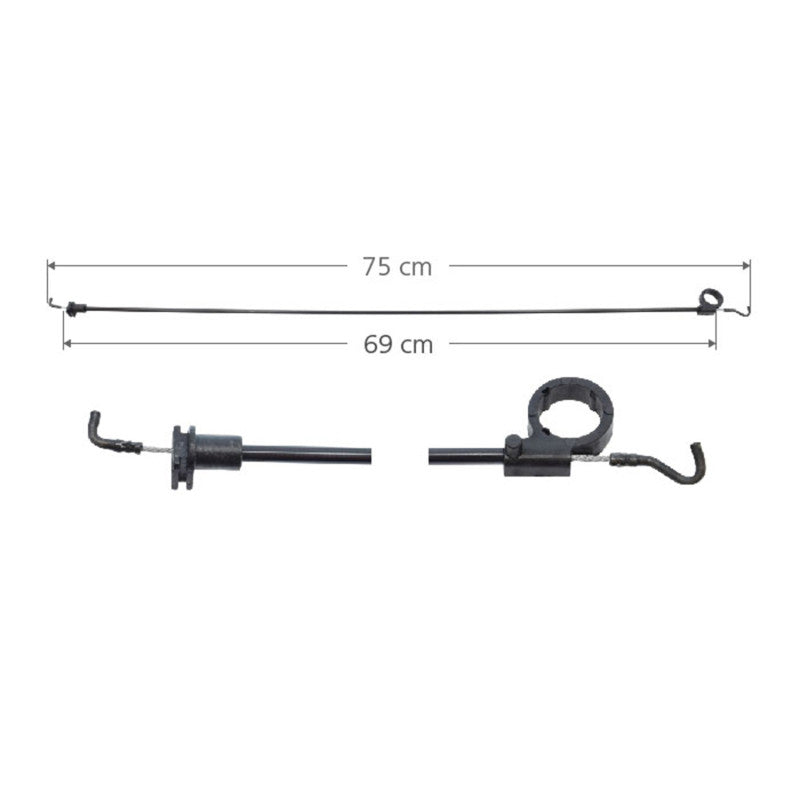 MANJ-96481 - CHICOTE CERRADURA PARA VOLKSWAGEN POINTER 1997-2005 IZQUIERDA DELANTERA