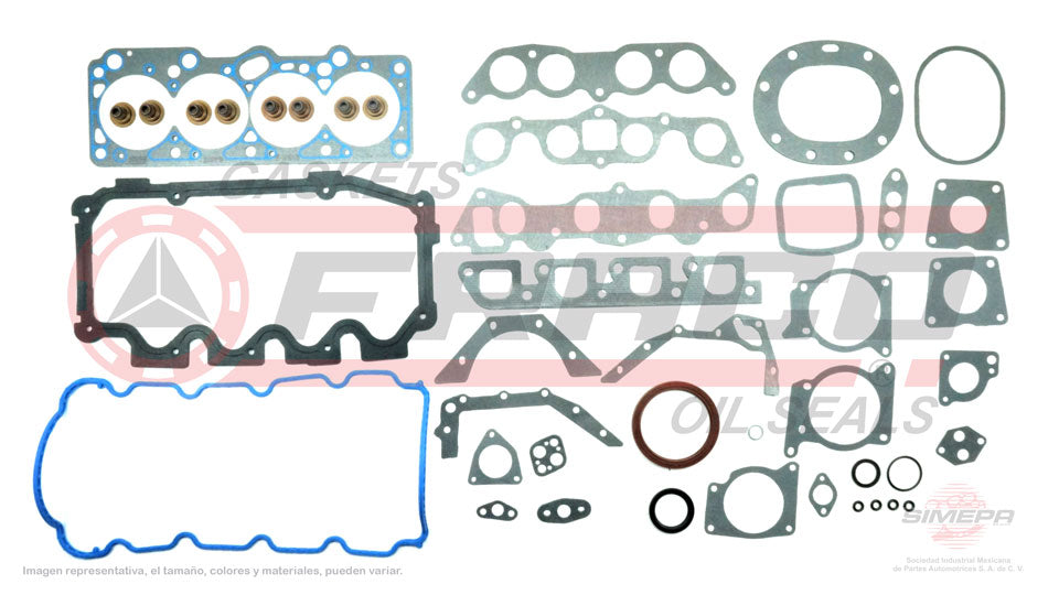 FSX-2640030 - JUEGO DE EMPAQUES PARA FORD ESCORT L4 1.9 L SOHC 8 V. SOHC 1985-1990