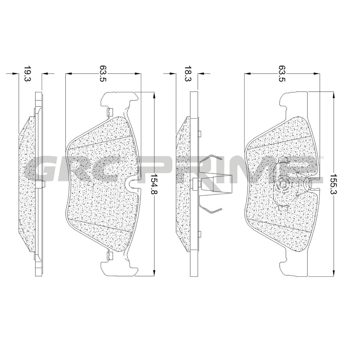 GPRD1504 - BALATAS SEMIMETALICAS DELANTERAS PARA BMW 528I 2011-2014