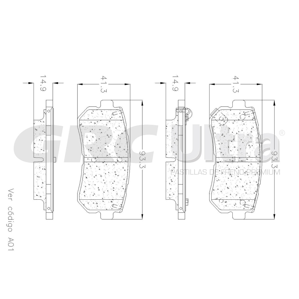 GCD1856 - BALATAS CERAMICAS TRASERAS PARA HYUNDAI SONATA ECO 2015-2015