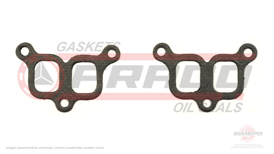 MEX-5340120 - EMPAQUE MULTIPLE DE ESCAPE PARA FORD COURIER L4 1.8 L 8 V. SOHC 1972-1978