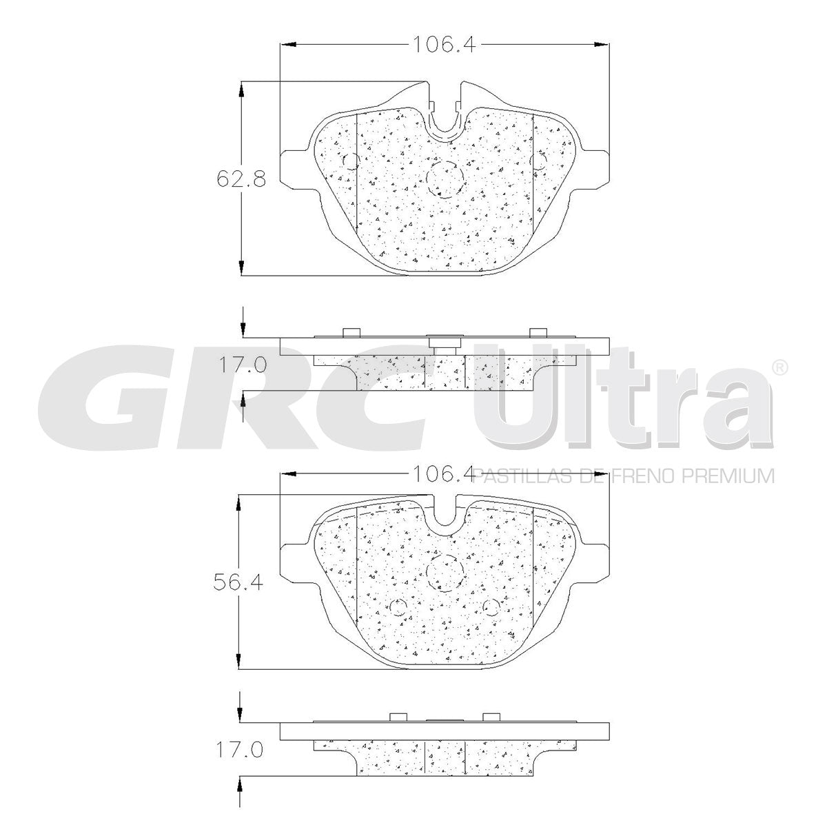 GMD1473 - BALATAS SEMIMETALICAS TRASERAS PARA BMW 520I 2014-2020