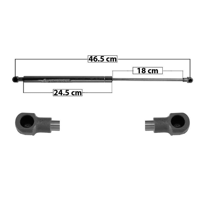 MANJ-60052 - AMORTIGUADOR 5TA PUERTA PARA VOLKSWAGEN CROSSFOX 2005-2011 DERECHA/IZQUIERDA