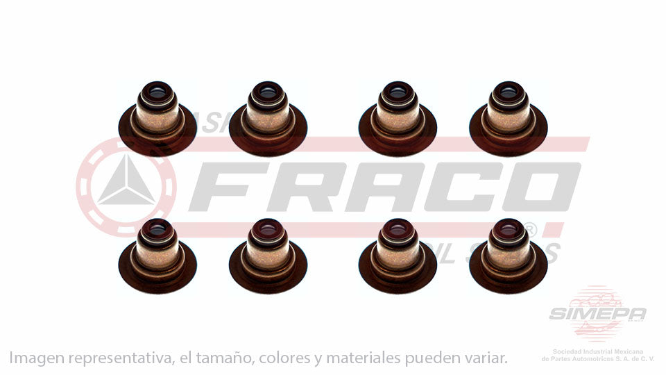 SS-2414-V-08 - SELLOS DE VALVULA POR JUEGOS PARA FORD FIESTA L4 1.6 L SOHC 8 V. SOHC ZETEC-ROCAM 2001-2010