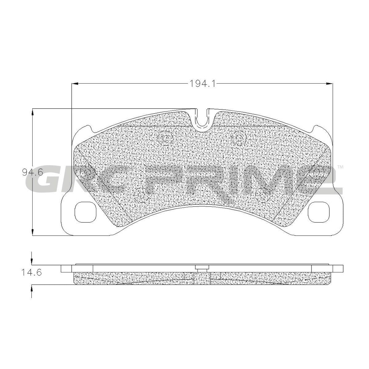 GPRD1349 - BALATAS SEMIMETALICAS DELANTERAS PARA PORSCHE CAYENNE BASE 2016-2016