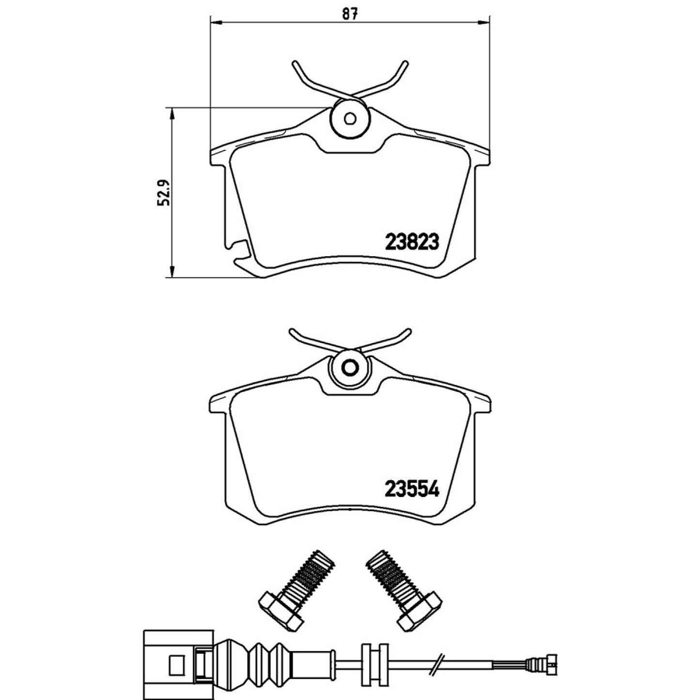 BRE-P85066 - BALATAS TRASERAS PARA SEAT IBIZA BLITZ 2006-2009
