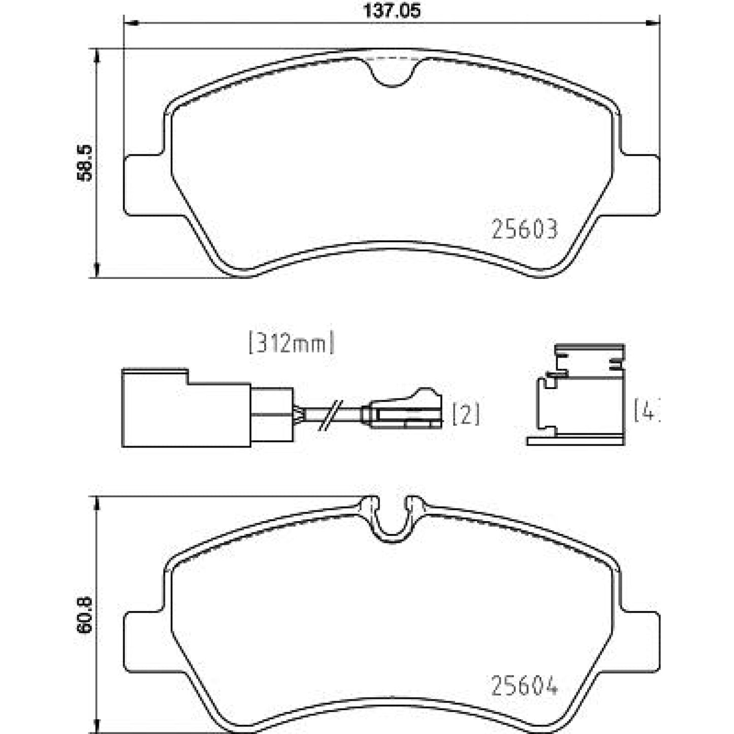 BRE-P24187 - BALATAS TRASERAS PARA FORD TRANSIT BASE 2015-2020
