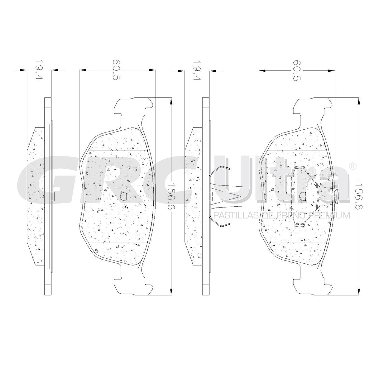 GMD762 - BALATAS SEMIMETALICAS DELANTERAS PARA FORD CONTOUR SVT 1998-2000
