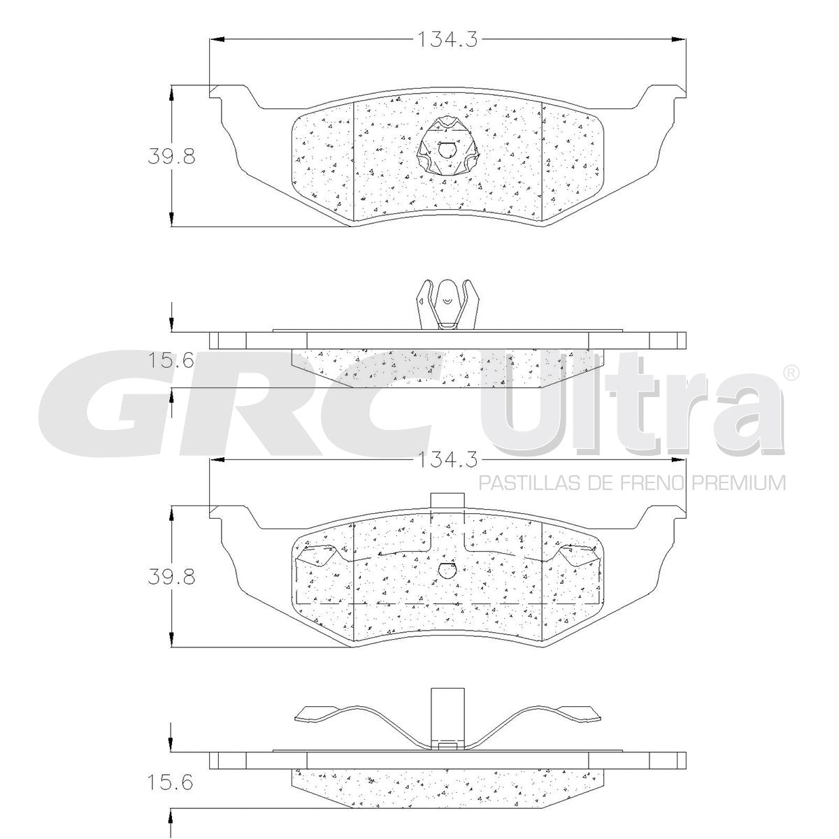 GCD782 - BALATAS CERAMICAS TRASERAS PARA CHRYSLER 300M 3.5L 2002-2004