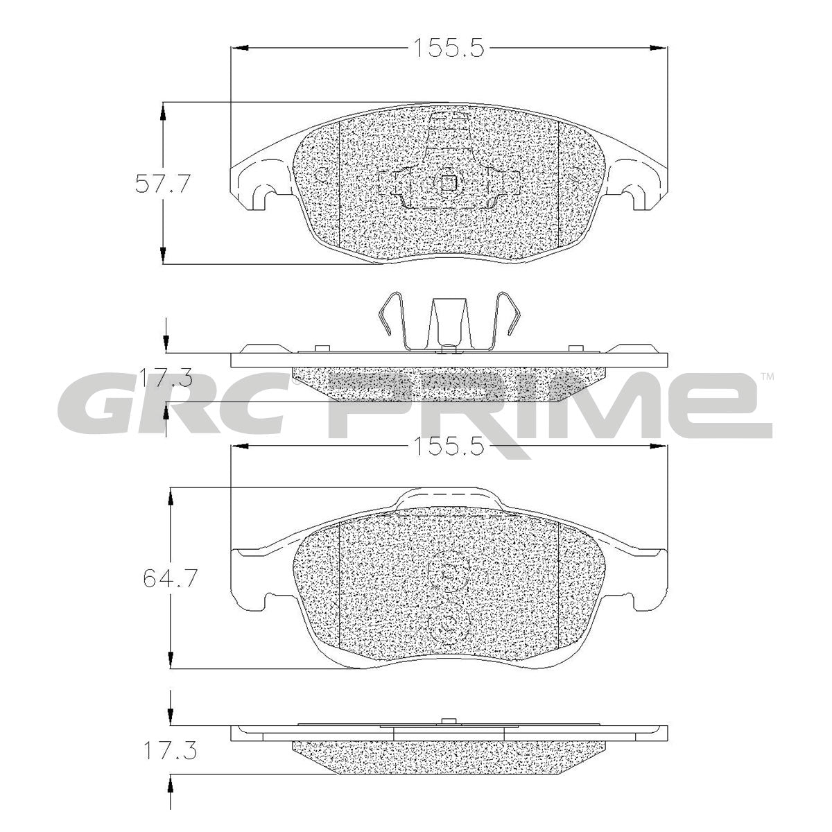 GPRD1717SD - BALATAS SEMIMETALICAS DELANTERAS PARA PEUGEOT PARTNER 2012-2014
