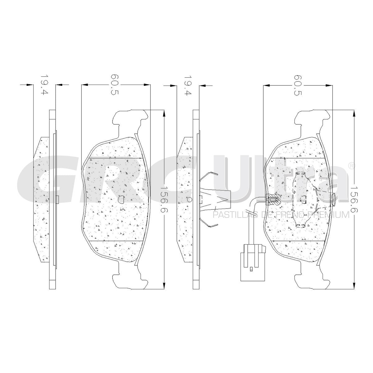 GMD762A - BALATAS SEMIMETALICAS DELANTERAS PARA FORD CONTOUR SVT 1998-2000