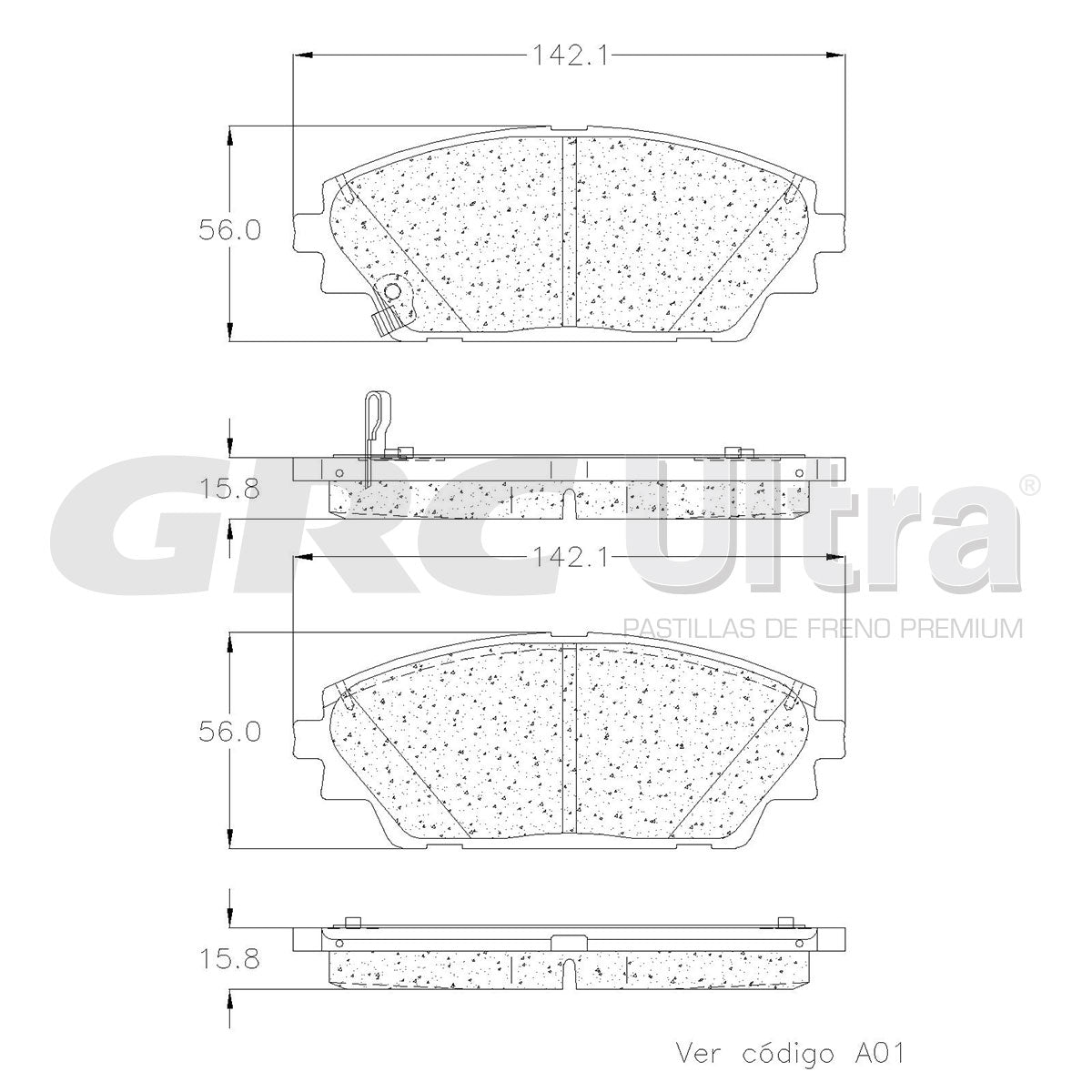 GCD2275 - BALATAS CERAMICAS DELANTERAS PARA MAZDA CX-30 2020-2024