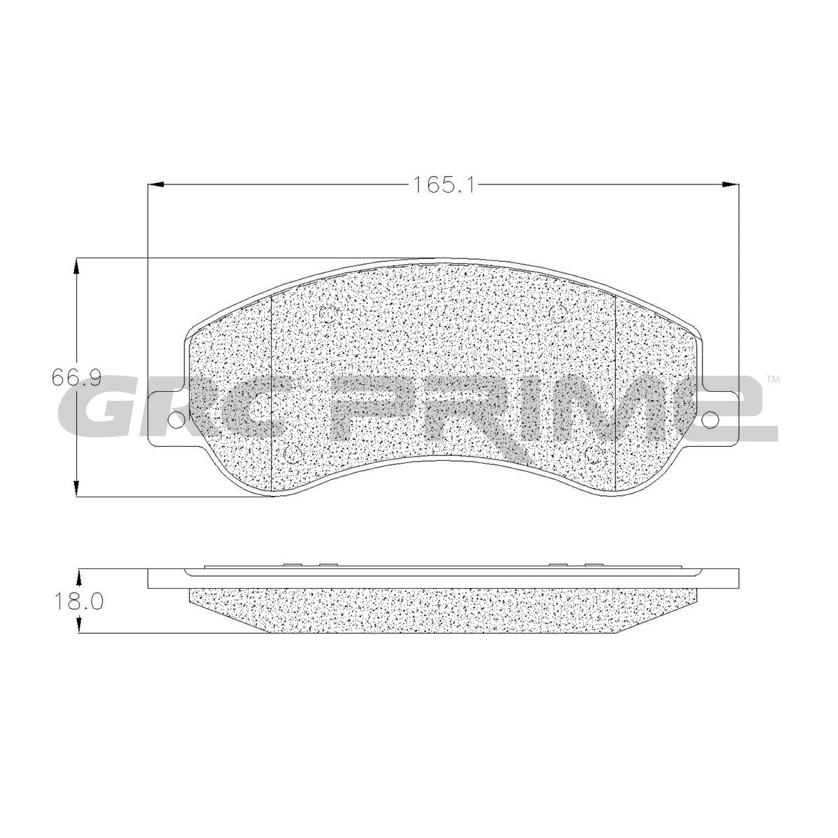 GPRD1555SD - BALATAS SEMIMETALICAS DELANTERAS PARA VOLKSWAGEN AMAROK 2011-2017