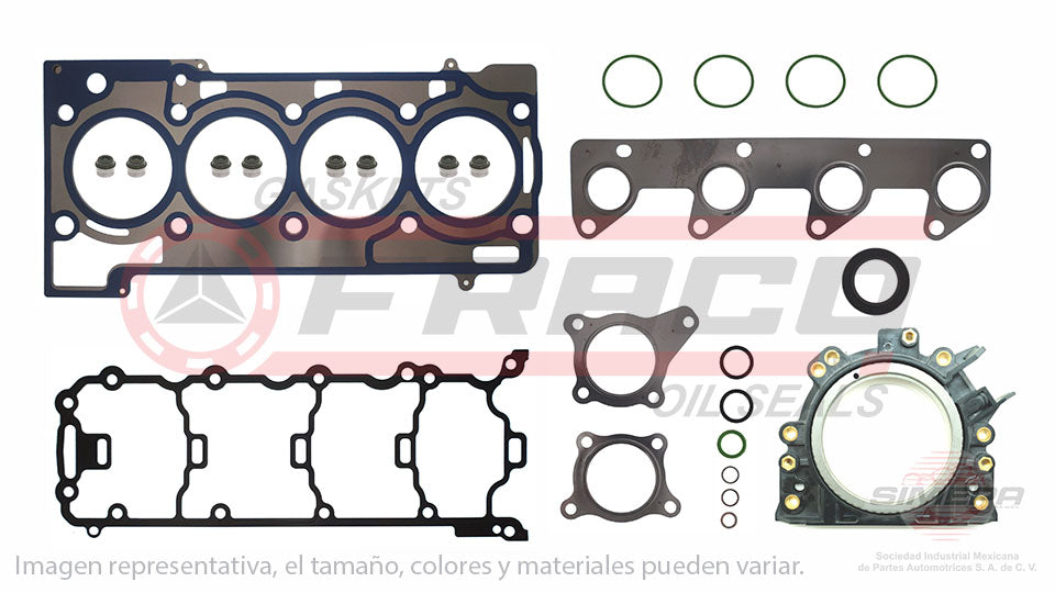 FSX-8640010 - JUEGO DE EMPAQUES PARA AUDI A1 L4 1.2 L SOHC 8 V. TSI CBZA CBZB CBZC 2010-2013