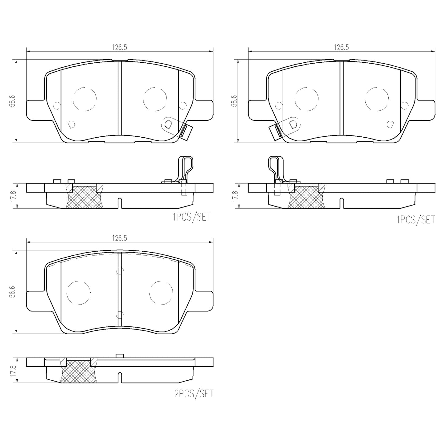 BRE-P07013 - BALATAS DELANTERAS PARA CHEVROLET CRUZE DIESEL 2017-2019
