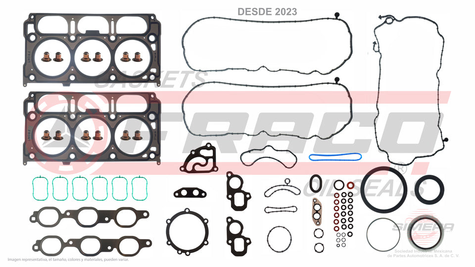FSX-3062139 - JUEGO DE EMPAQUES PARA CHEVROLET SILVERADO 1500 V6 4.3 L ECOTEC 12 V. OHV LV3 2014-2018