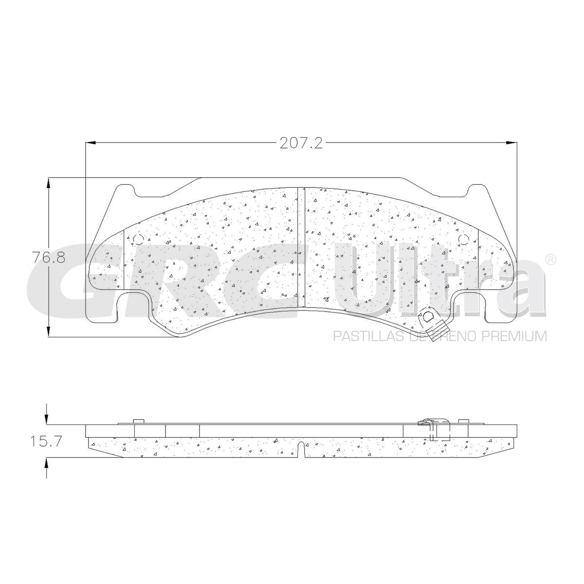 GMD1085 - BALATAS SEMIMETALICAS DELANTERAS PARA DODGE RAM 1500 SRT-10 2006-2006