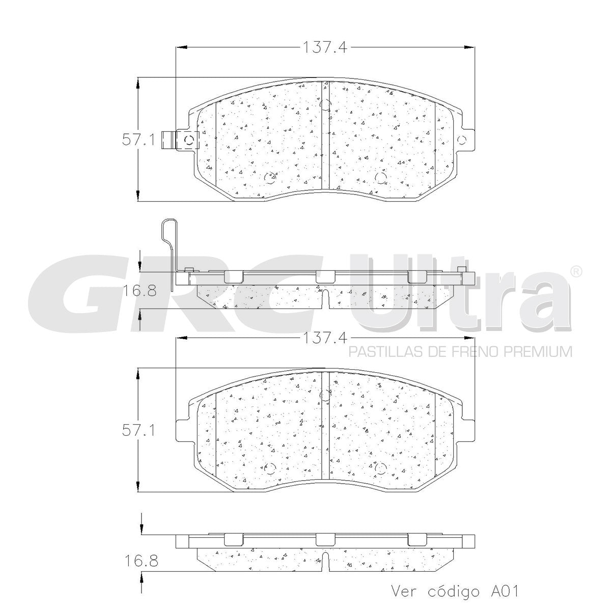GCD929 - BALATAS CERAMICAS DELANTERAS PARA SAAB 9-2X 2005-2006