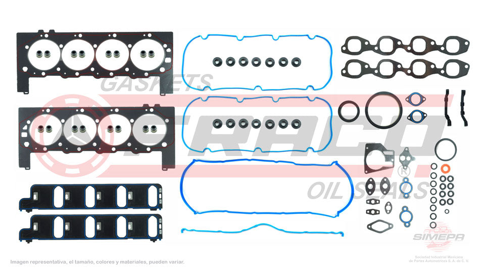 FSX-3082262 - JUEGO DE EMPAQUES PARA CHEVROLET AVALANCHE 2500 V8 8.1 L 16 V. OHV L18 2002-2006