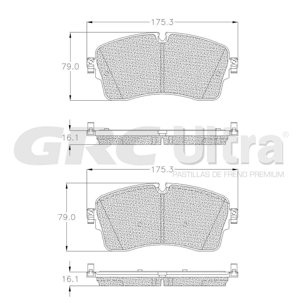 GMD2133 - BALATAS SEMIMETALICAS DELANTERAS PARA JAGUAR E-PACE R-DYNAMIC HSE 2019-2019