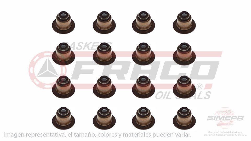 SS-2437-V-16 - SELLOS DE VALVULA POR JUEGOS PARA FORD FIESTA L4 1.4 L DOHC 16 V. DOHC ZETEC 1998-2000