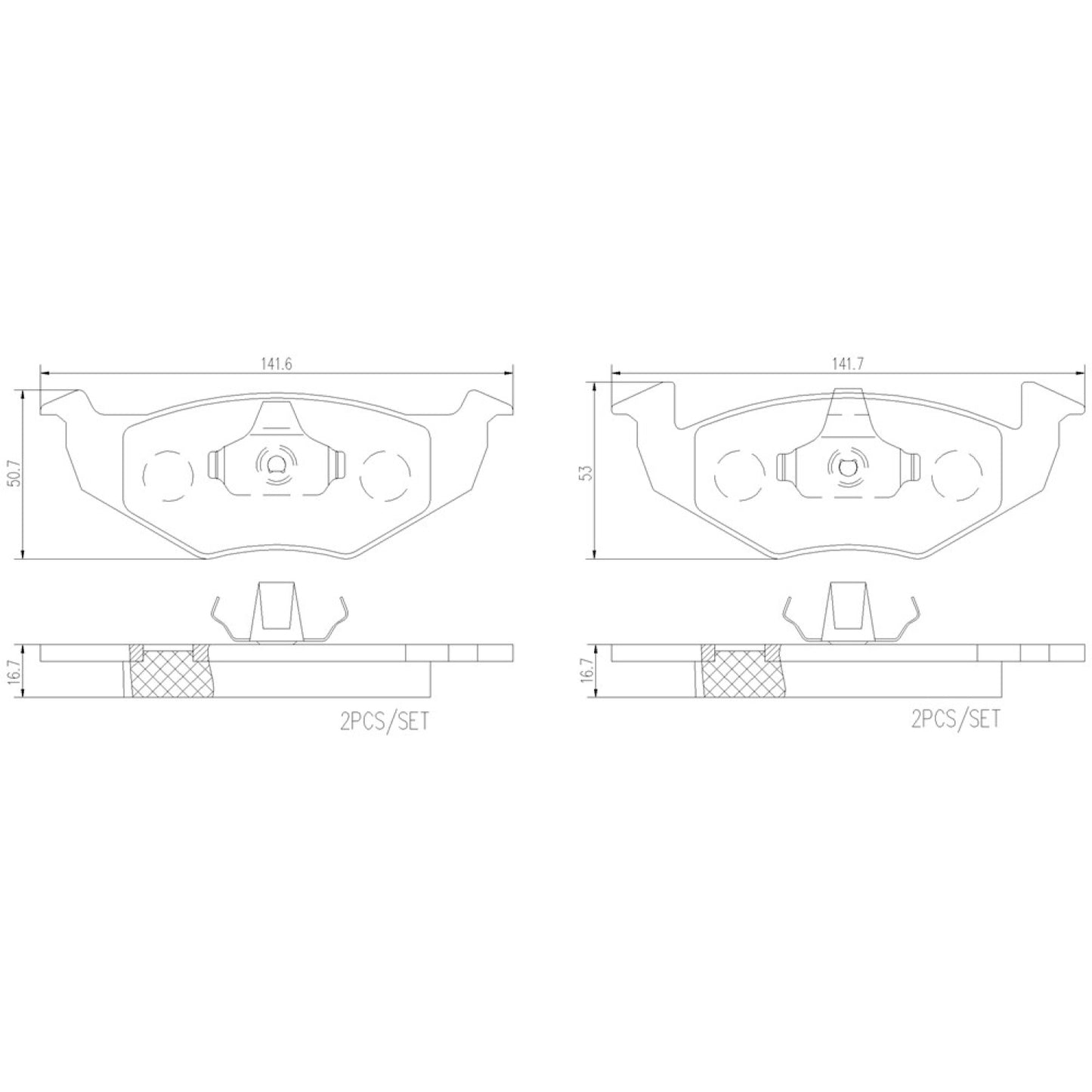 BRE-P85156N - BALATAS DELANTERAS PARA VOLKSWAGEN GOL BASE 2009-2011