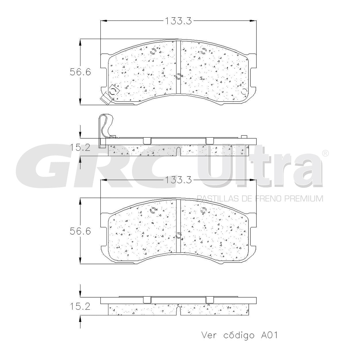 GMD428 - BALATAS SEMIMETALICAS DELANTERAS PARA MAZDA MPV 1989-1991