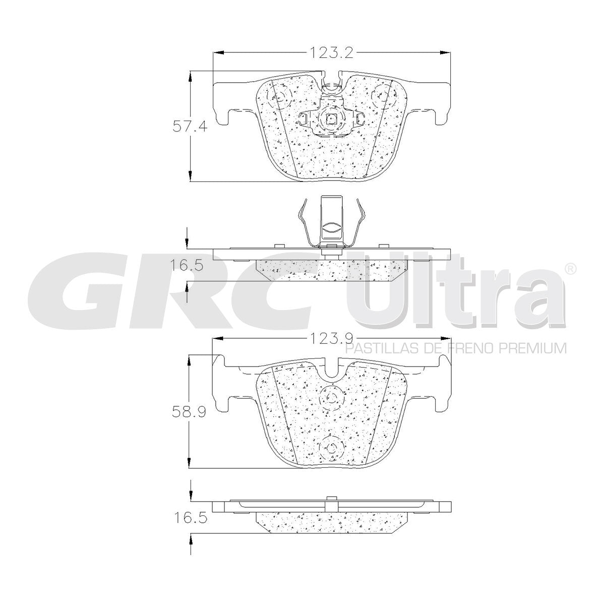 GCD1610 - BALATAS CERAMICAS TRASERAS PARA BMW 328I 2016-2016