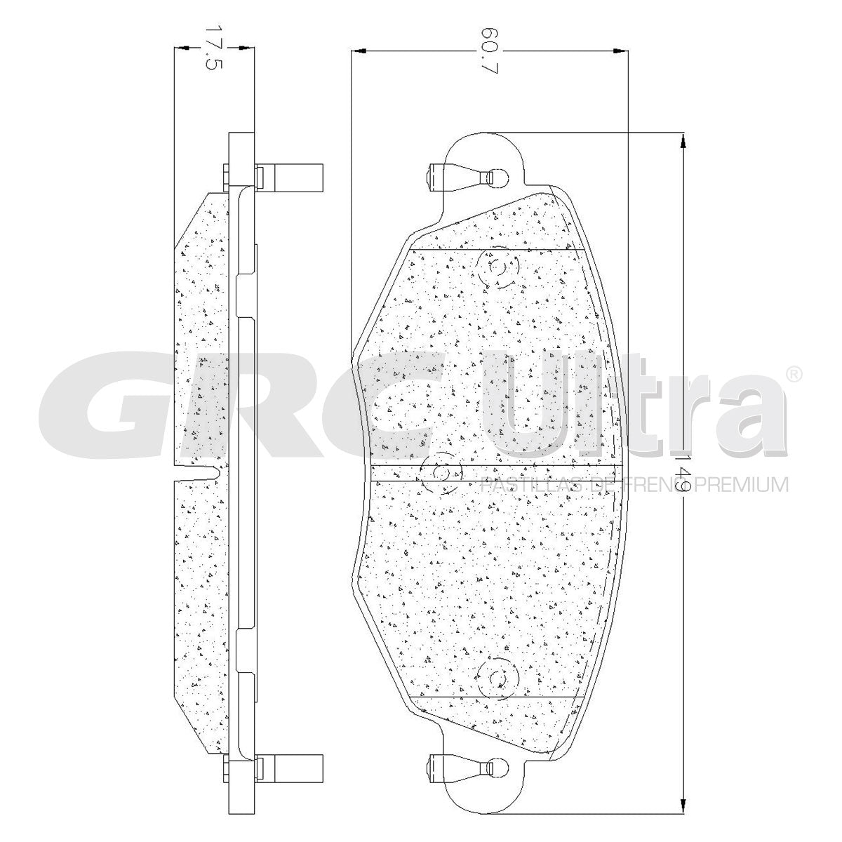 GMD910 - BALATAS SEMIMETALICAS DELANTERAS PARA FORD MONDEO 2001-2007