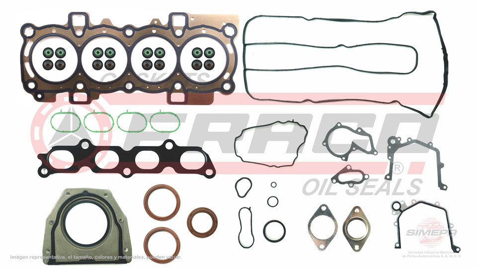 FSX-2640011 - JUEGO DE EMPAQUES PARA FORD FIESTA L4 1.6 L DOHC 16 V. DOHC TI-VCT 2008-2016