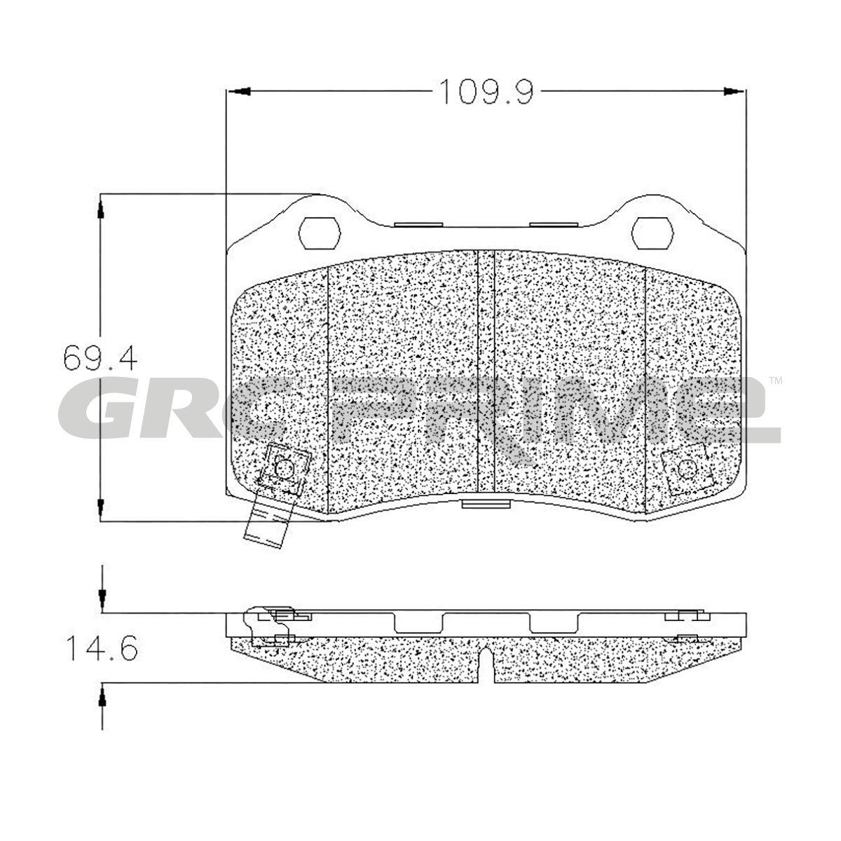 GPRD1053SD - BALATAS SEMIMETALICAS TRASERAS PARA CADILLAC CTS V 2004-2019