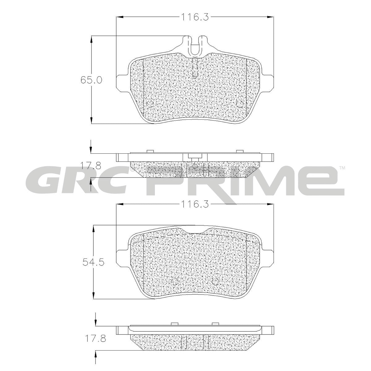 GPRD1689 - BALATAS SEMIMETALICAS TRASERAS PARA MERCEDES-BENZ MAYBACH S560 2018-2020