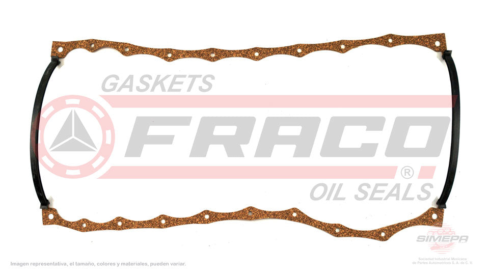 OSX-2682100 - EMPAQUE DE CARTER PARA FORD BRONCO V8 5.8 L CLEVELAND 16 V. OHV 1978-1982
