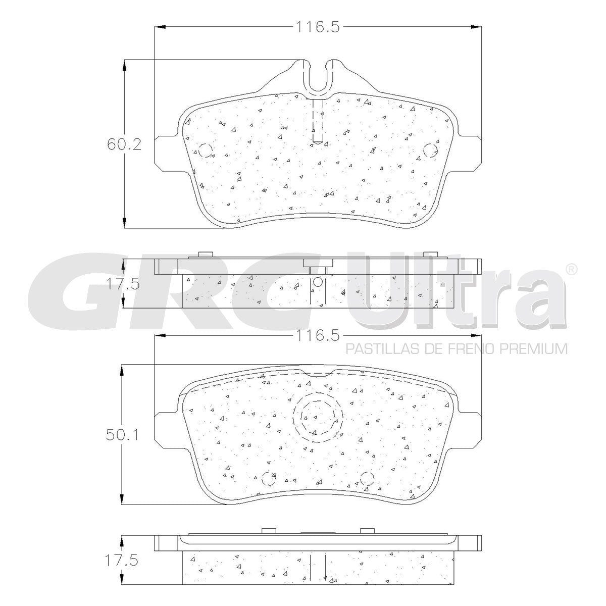GCD1630 - BALATAS CERAMICAS TRASERAS PARA MERCEDES-BENZ A45 2017-2017