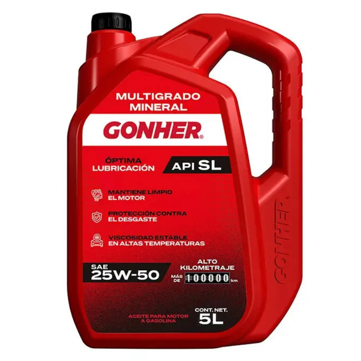 GH-1033945 - ACEITE GONHER SAE 25W-50 API SL CAJA CON 4 PIEZAS DE 5 LITROS