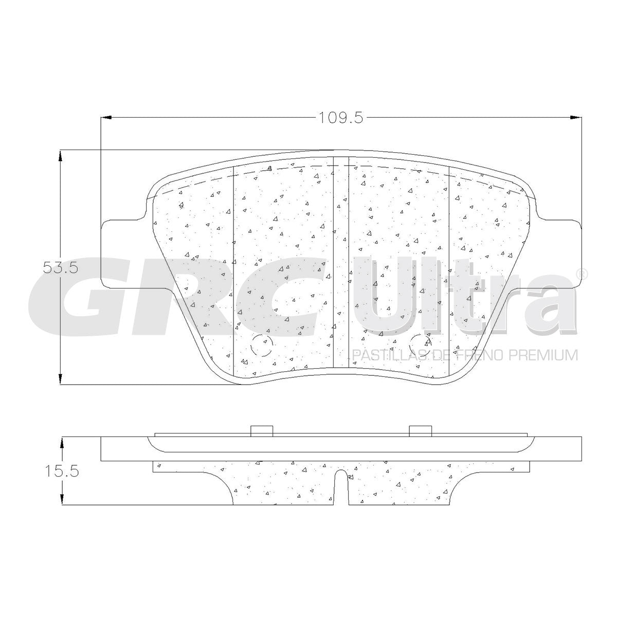 GCD1456 - BALATAS CERAMICAS TRASERAS PARA AUDI A3 BASE 2012-2012