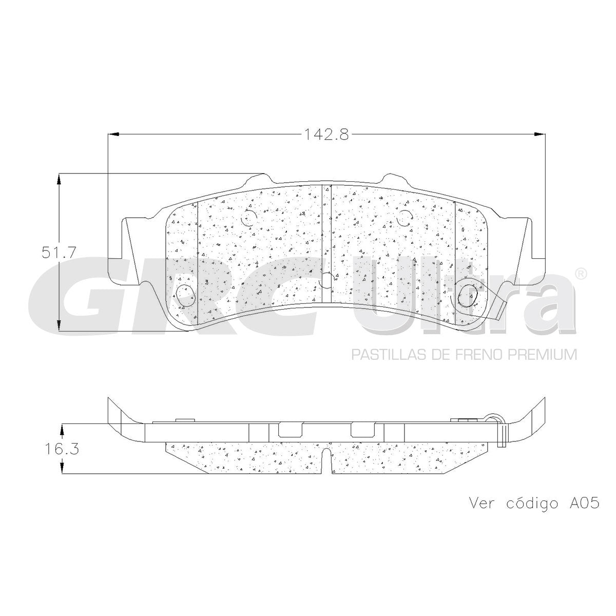 GCD792 - BALATAS CERAMICAS TRASERAS PARA CADILLAC DEVILLE 4.6L 2000-2004