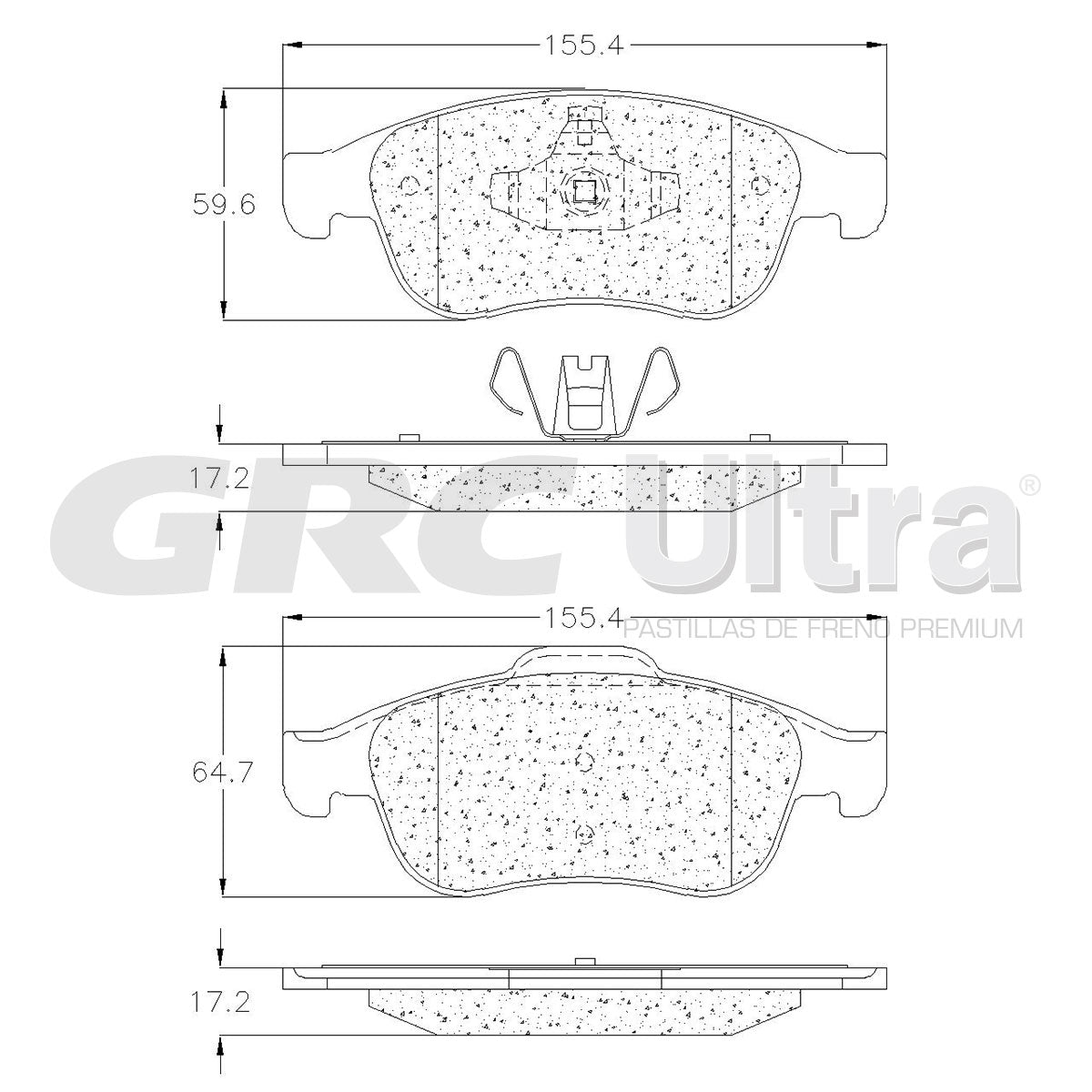 GMD1627 - BALATAS SEMIMETALICAS DELANTERAS PARA RENAULT CAPTUR 2018-2020