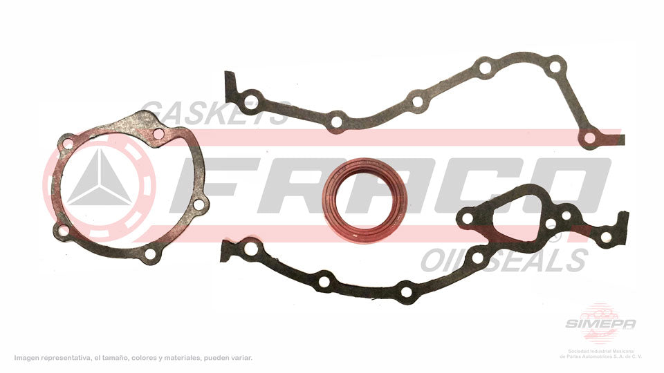 TCX-5540340 - EMPAQUE DE TAPA DE DISTRIBUCION PARA CHRYSLER CONQUEST L4 2.6 L 8 V. SOHC 4G54 G54B 1987-1989