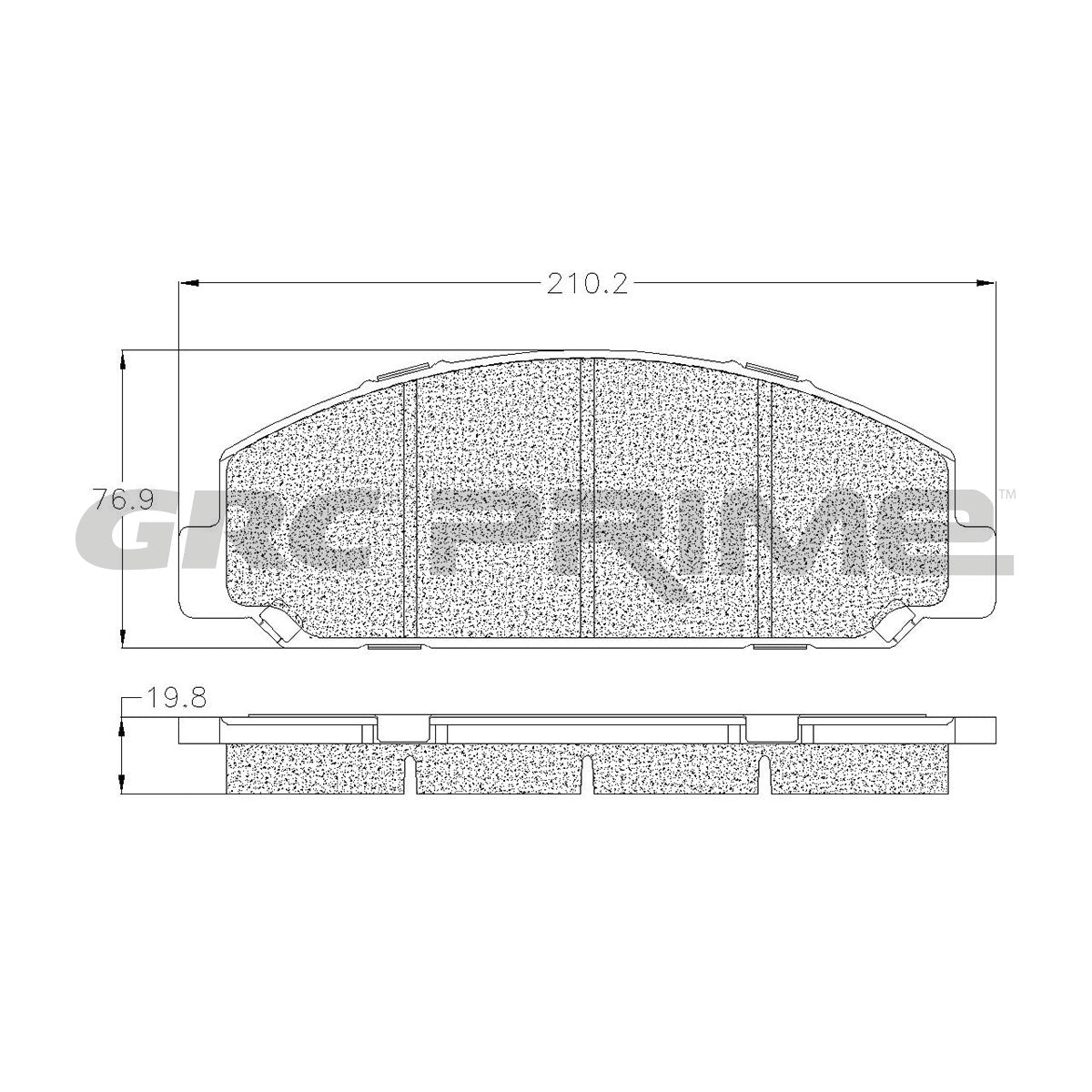 GPRD827SD - BALATAS SEMIMETALICAS DELANTERAS PARA CHEVROLET LCF 3500HD 2016-2016