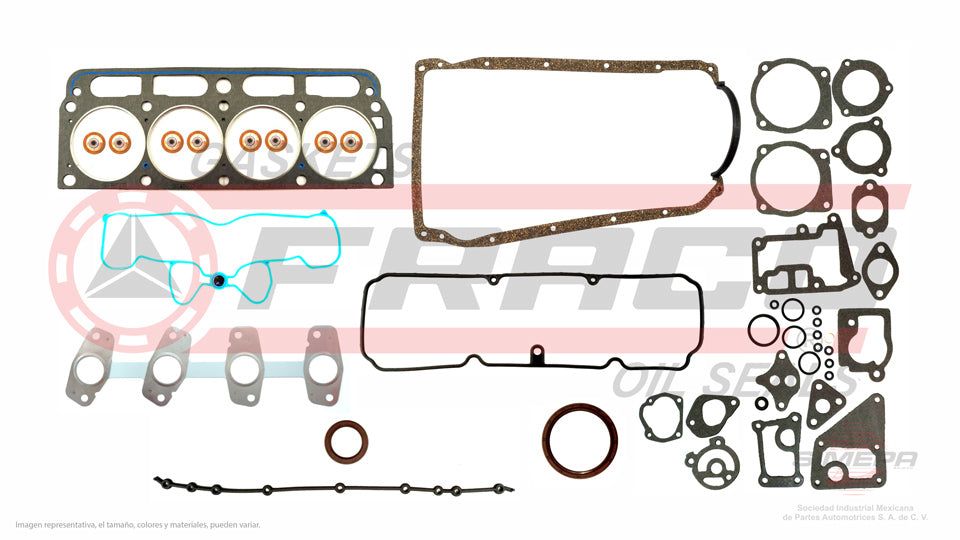 FSX-3040067 - JUEGO DE EMPAQUES PARA CHEVROLET CAVALIER L4 2.2 L. 8 V OHV 1998-2002