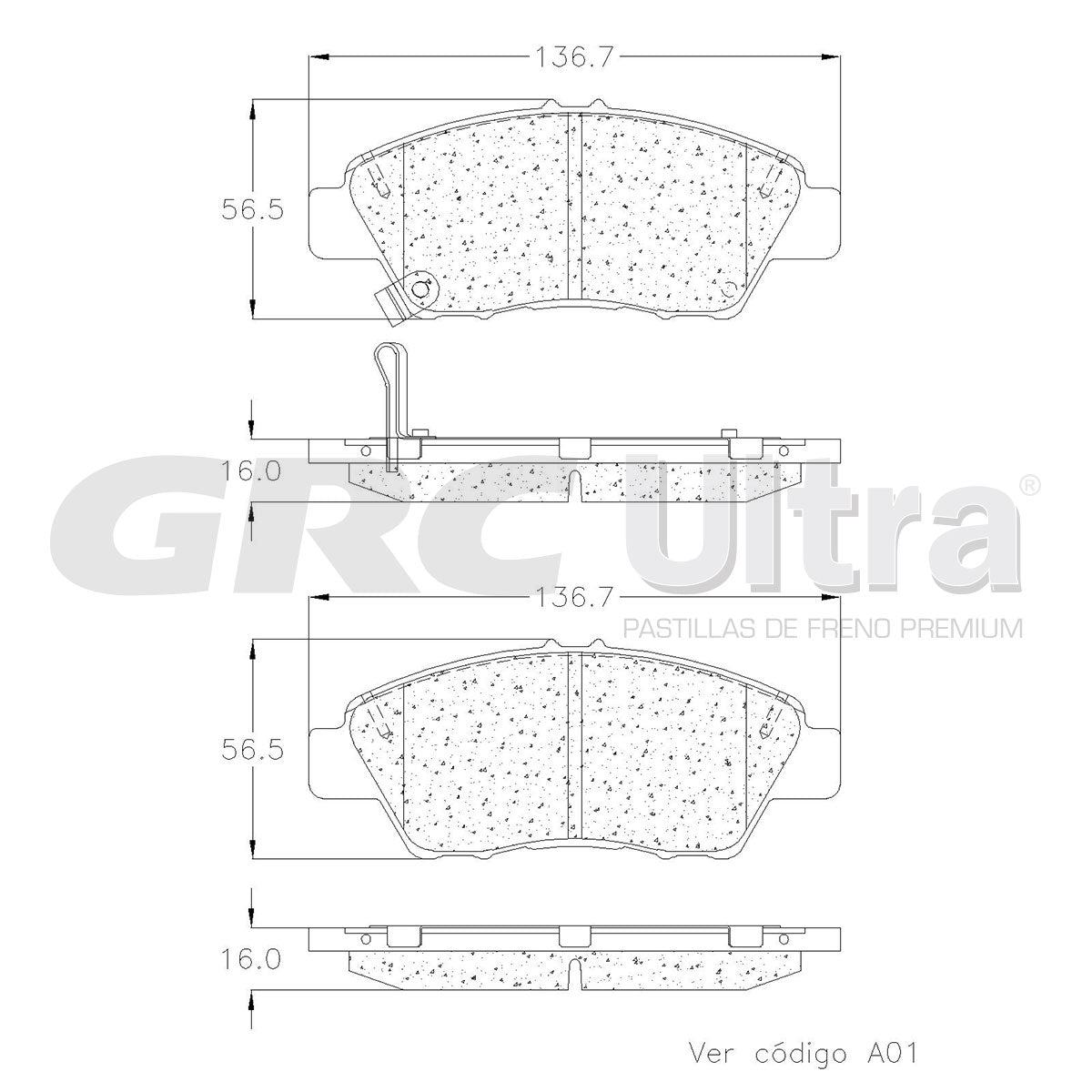 GCD1783 - BALATAS CERAMICAS DELANTERAS PARA HONDA CITY 2015-2020
