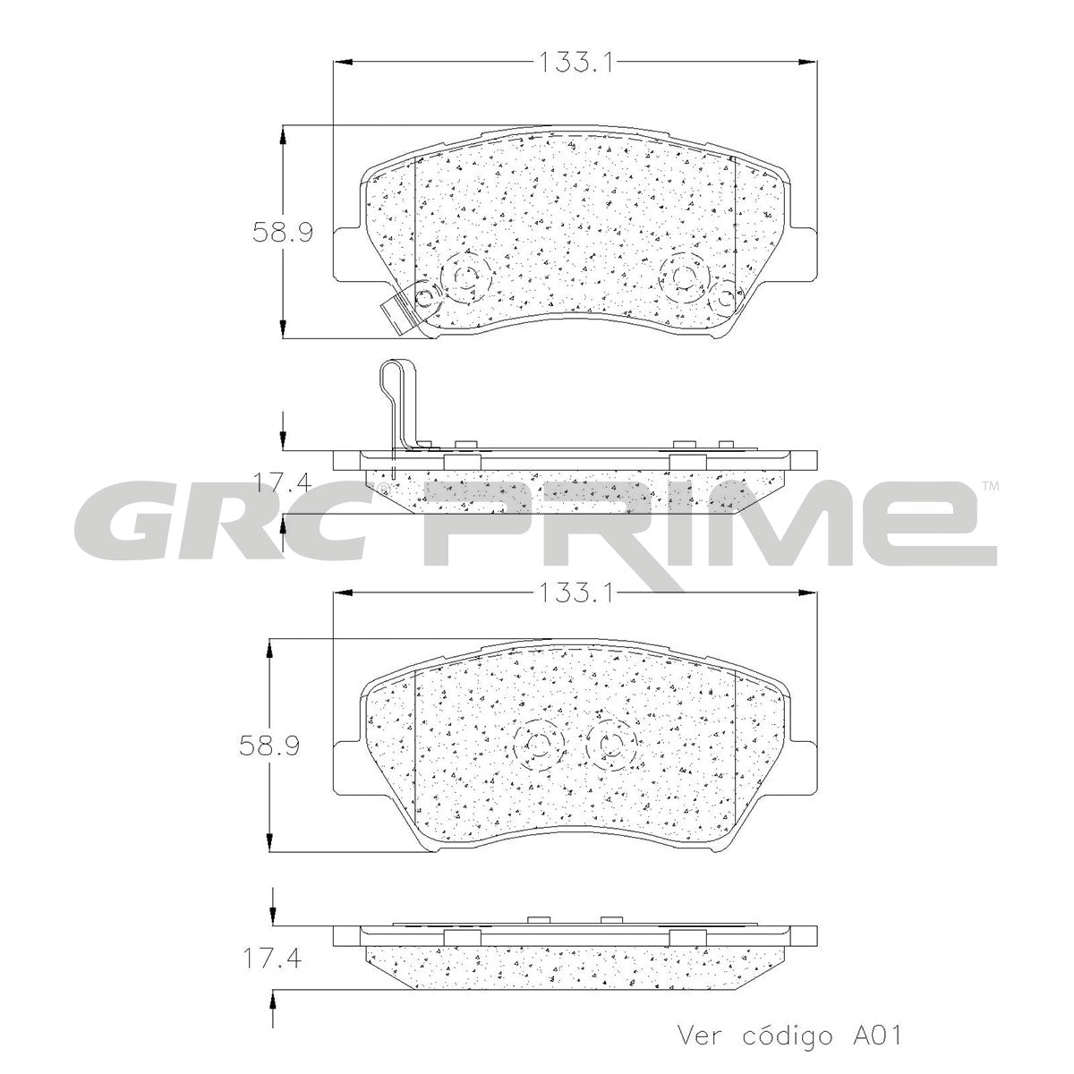 GPRD1988 - BALATAS CERAMICAS DELANTERAS PARA RENAULT FLUENCE 2016-2016