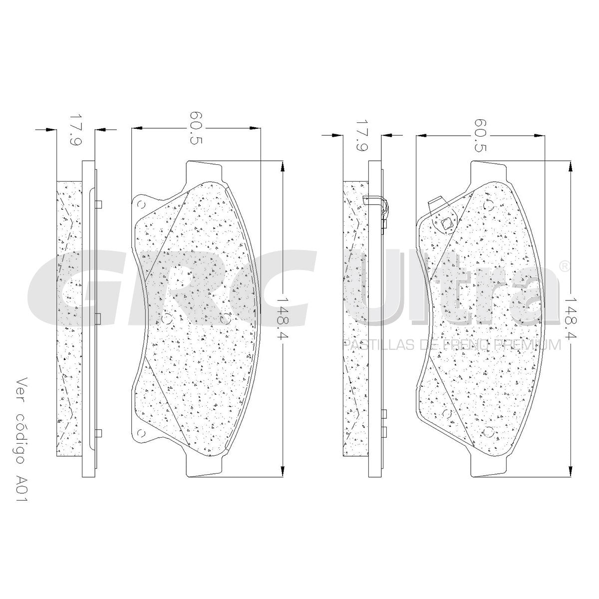 GCD1497 - BALATAS CERAMICAS DELANTERAS PARA CHEVROLET CRUZE 2010-2010