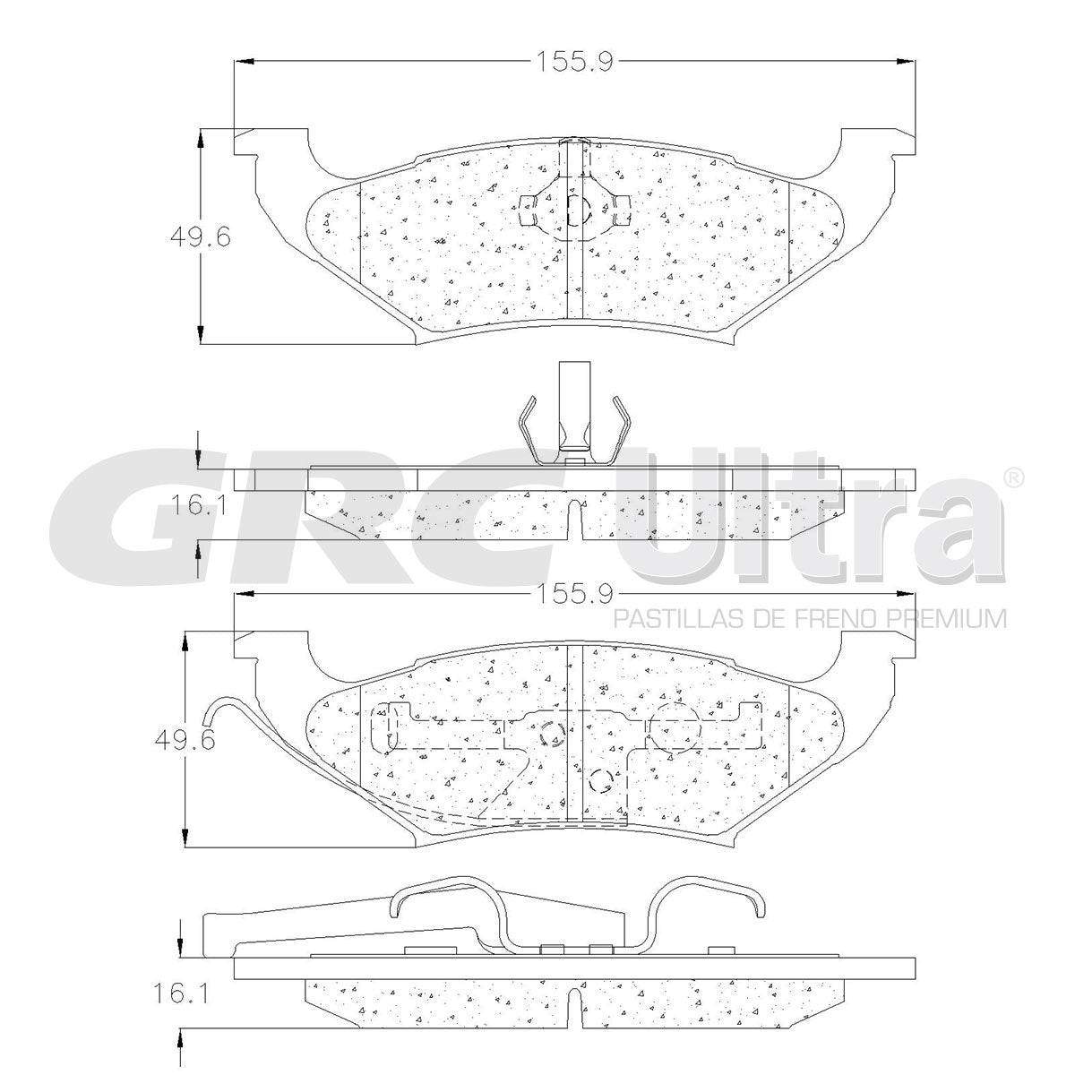 GMD662 - BALATAS SEMIMETALICAS TRASERAS PARA FORD CROWN VICTORIA POLICE INTERCEPTOR 1993-1995