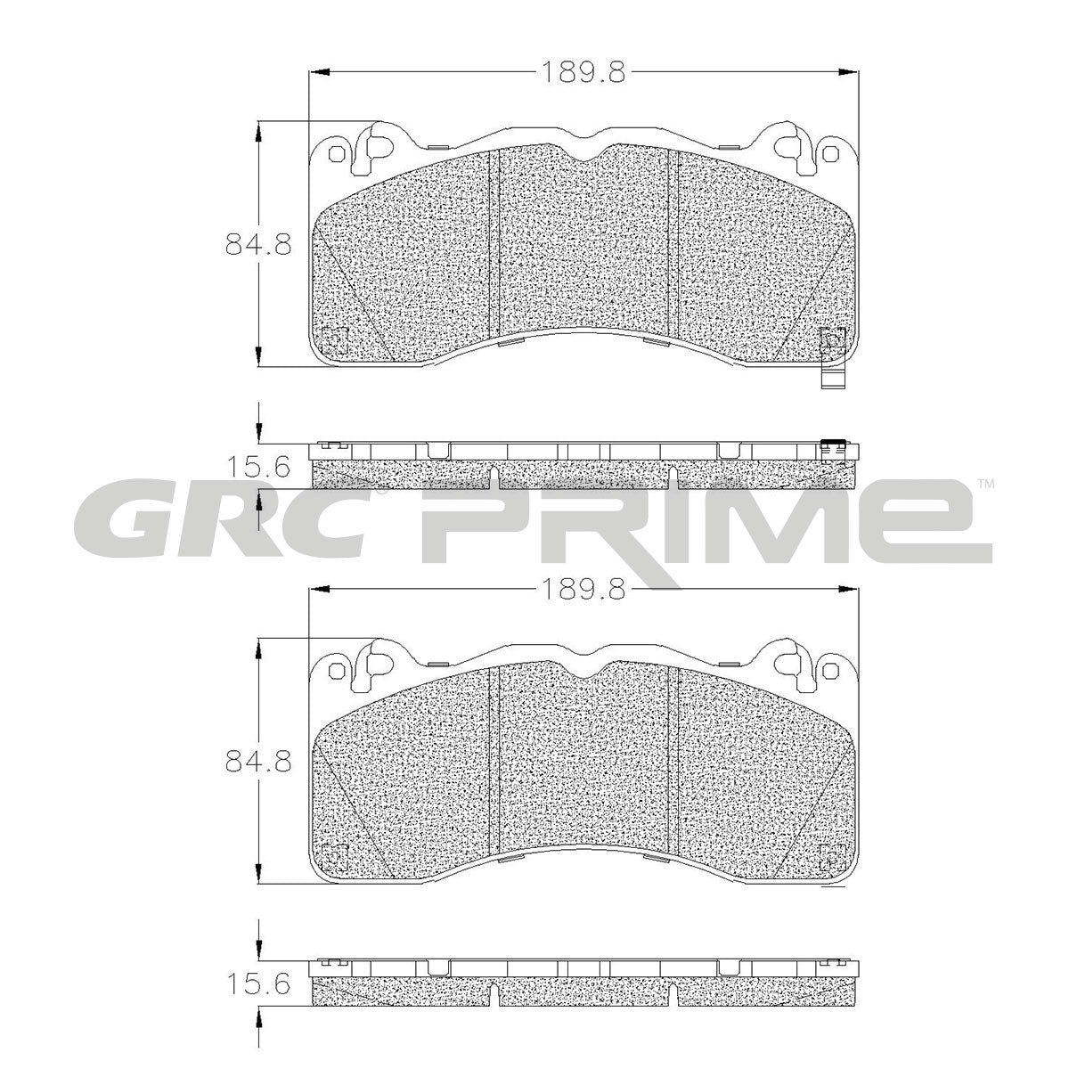 GPRD1792 - BALATAS SEMIMETALICAS DELANTERAS PARA FORD MUSTANG BULLITT 2019-2020