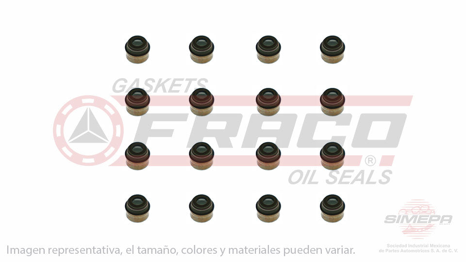 SS-5260-V-16 - SELLOS DE VALVULA POR JUEGOS PARA CHEVROLET CORSA L4 1.4 L 16 V. SOHC Z14XE 2002-2005